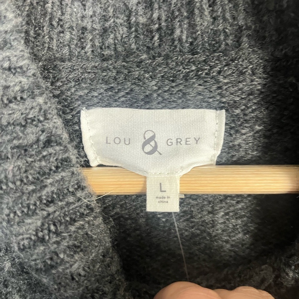 NWOT Lou & Grey LOFT Women's Gray Party Animal Sweater Size large - Picture 3 of 5